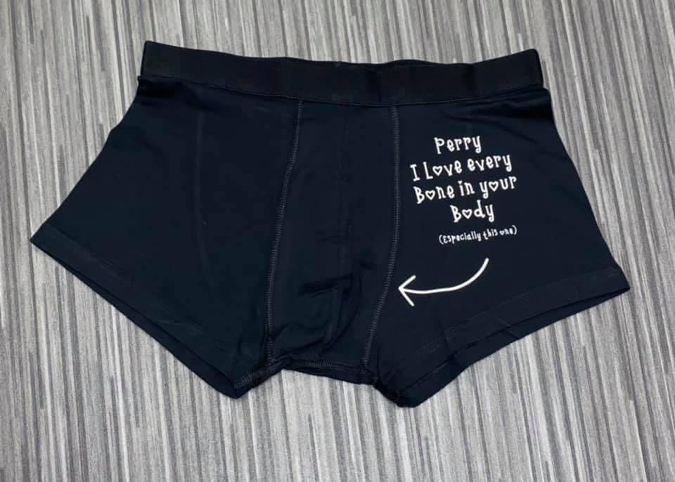 Boxer Shorts, I Love Every Bone in Your Body, Especially this One, Personalised Novelty Adult Shorts, Valentines, Gifts