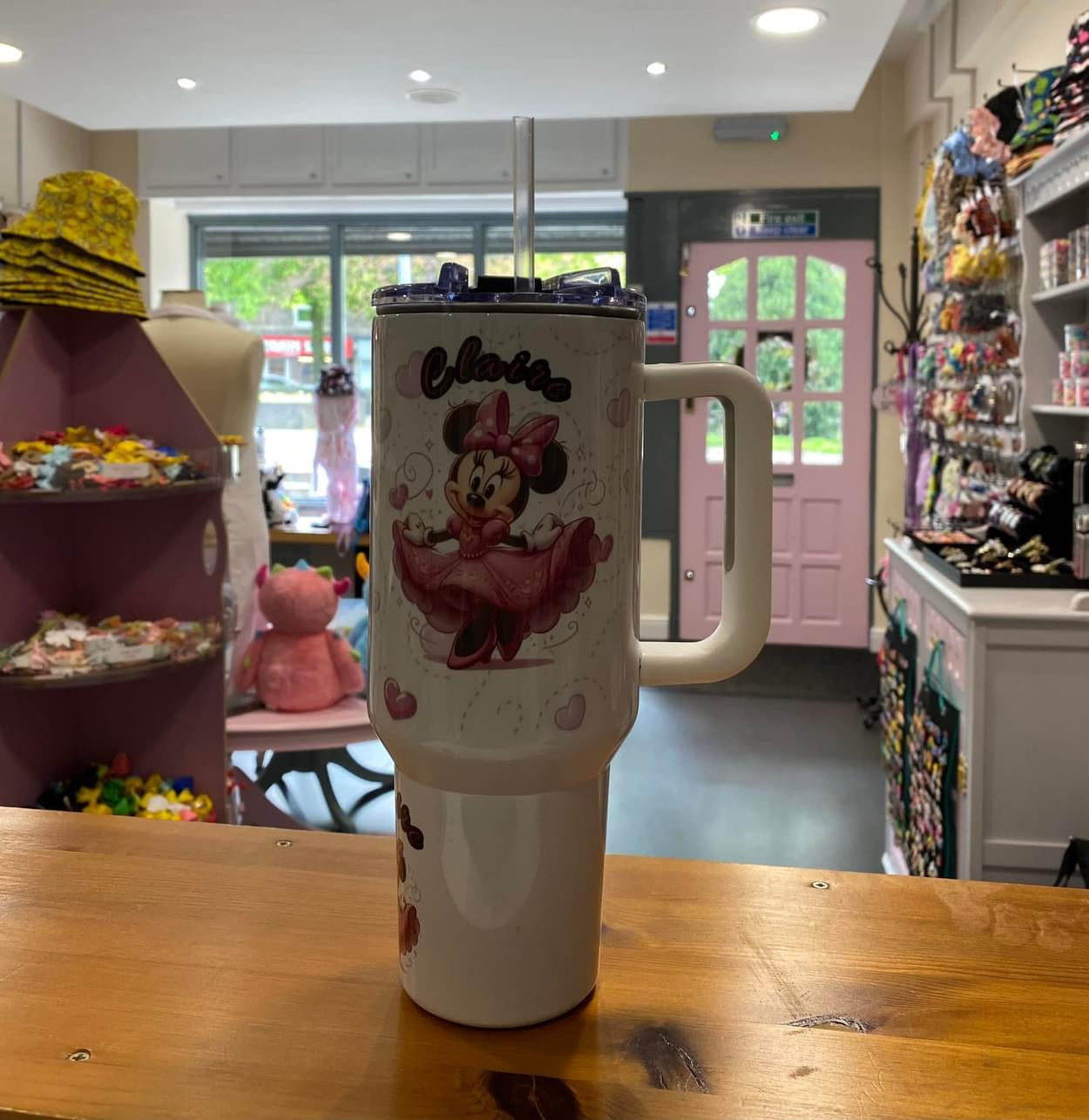 Minnie Mouse, 40oz Tumbler, 1.1 Litre, Insulated, Stainless Steel, Hot & Cold use, Personalised