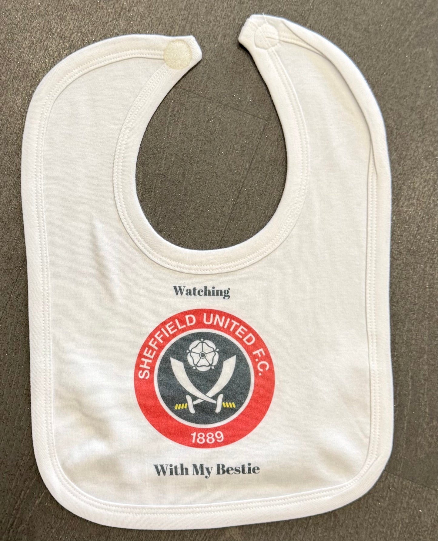 Personalised Baby Bib! Family Name, Babies Name, Football Team