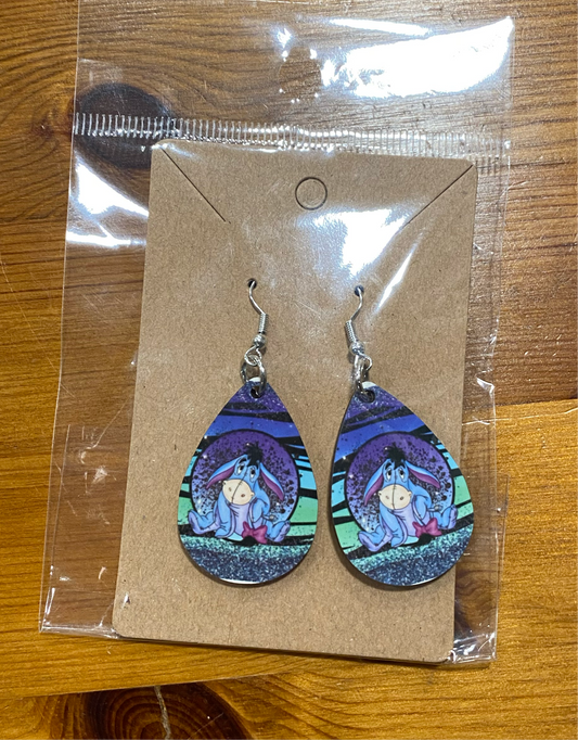 Handmade Earrings, Eeyore