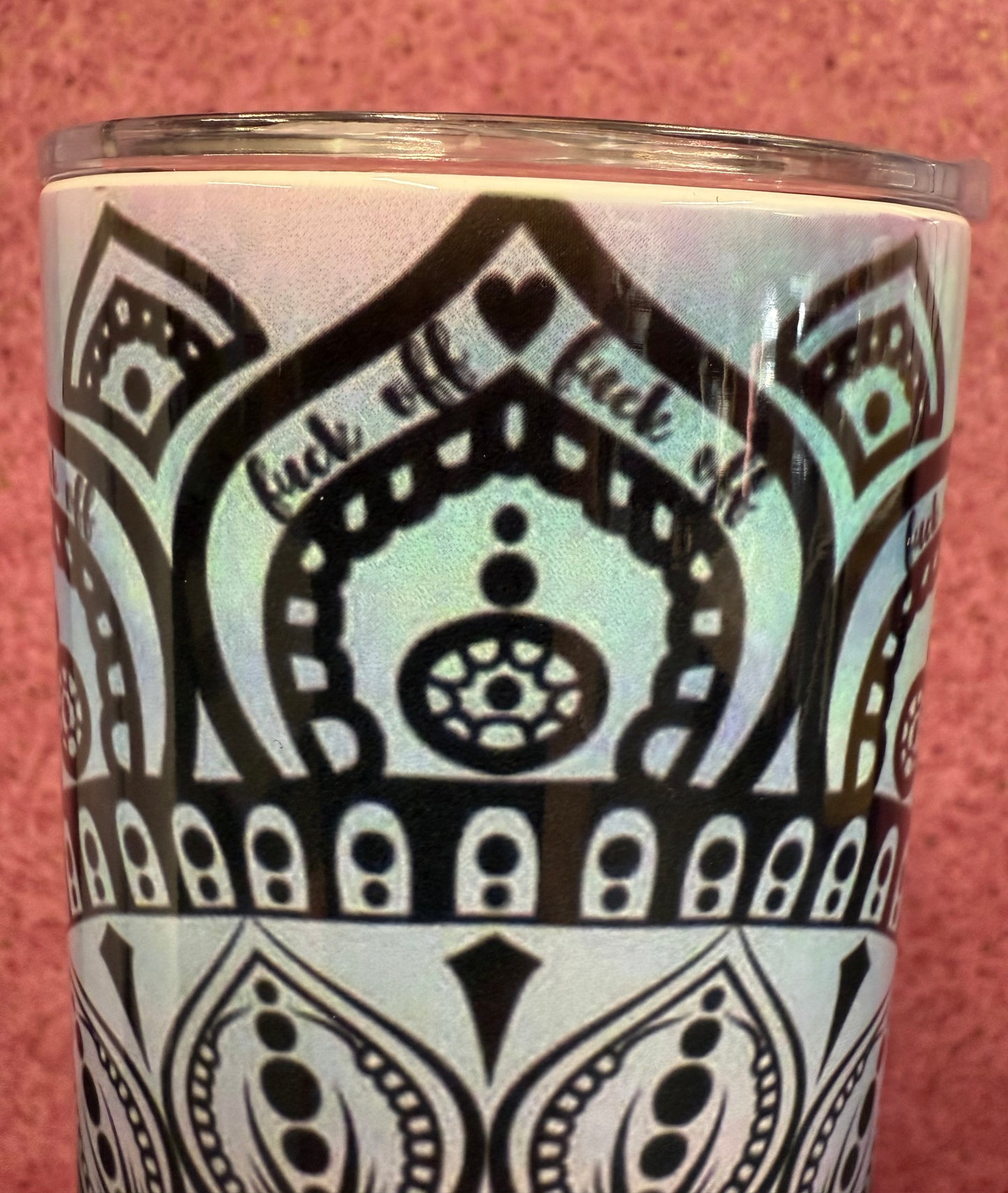 Swearing, Mandala, 20oz Tumbler, Insulated, Stainless Steel, Hot & Cold use, Personalised