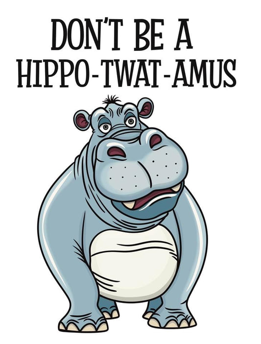 Dont Be a Hippo-Twat-Amus, Ceramic Mug, Coaster, Cushion, Water Bottle, Keyring, Travel Mug