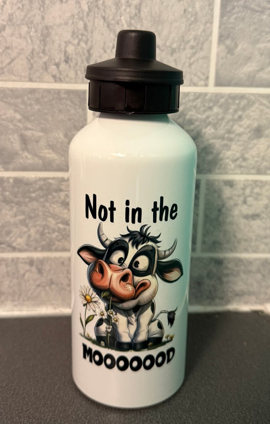 Not in the Moody, Water Bottle, Cow