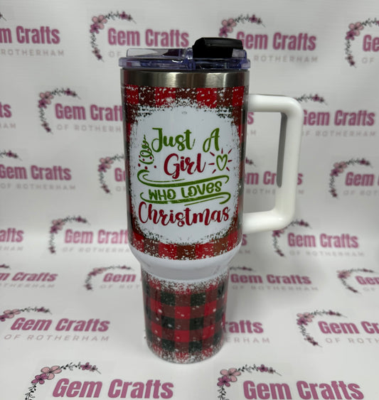 Clearance, Christmas, 40oz Tumbler, 1.1 Litre, Insulated, Stainless Steel, Hot & Cold use