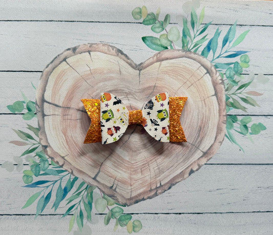 Handmade Halloween Hairbow, Owls, Hair, Bow, Clip