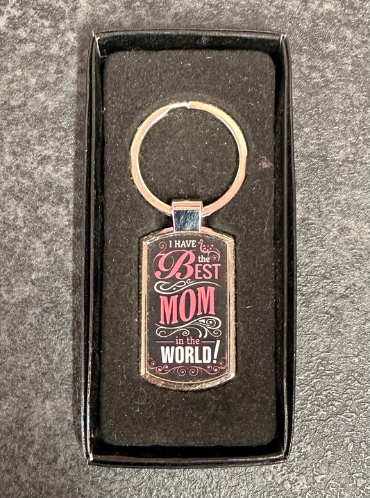 Best Mom in the World, Metal Keyring, Key Ring