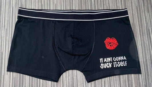 Boxer Shorts, It ain’t gonna Suck Itself, Personalised Novelty Adult Shorts, Valentines, Gifts