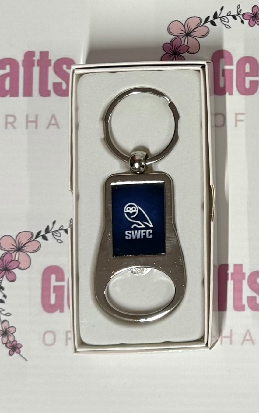 Sheffield Wednesday Football, SWFC, Metal Bottle Opener Keyring, Key Ring