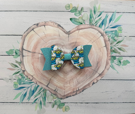 Handmade Toy Story Alien Hairbow, Hair, Bow, Clip