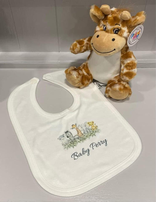 Personalised Baby Bib! Family Name, Babies Name, Photo