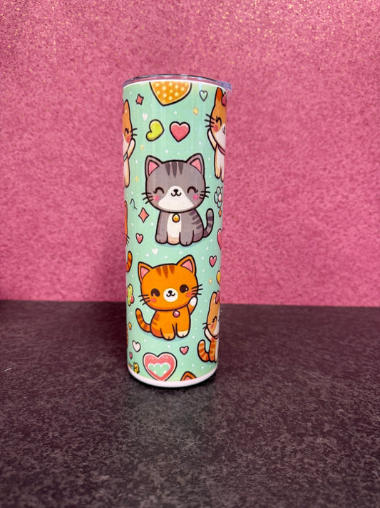 Cats, 20oz Tumbler, Insulated, Stainless Steel, Hot & Cold use, Personalised