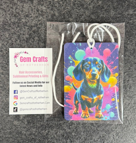 Sausage Dog, Hanging Air Freshener, Funny Car Air Freshener, Girly