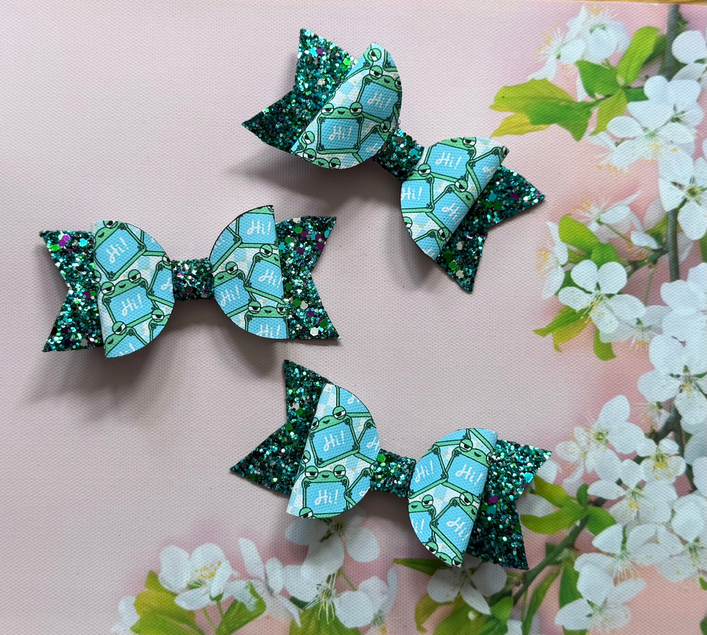 Handmade Lilypad Hairbow, Pink, Hair, Bow, Clip Toy Story Lily Pad