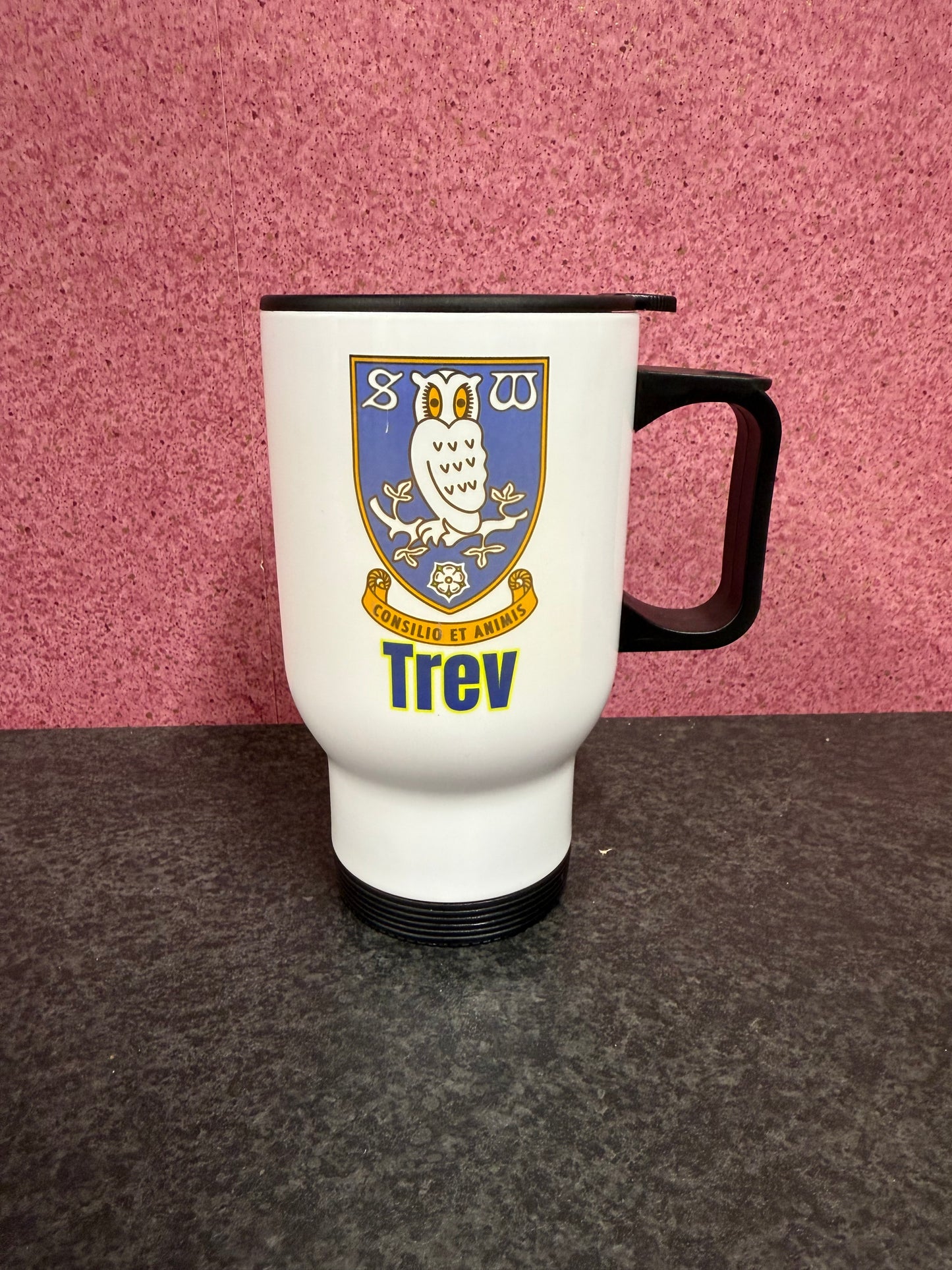 SWFC, Sheffield Wednesday, Travel Mug, Thermos, Personalised