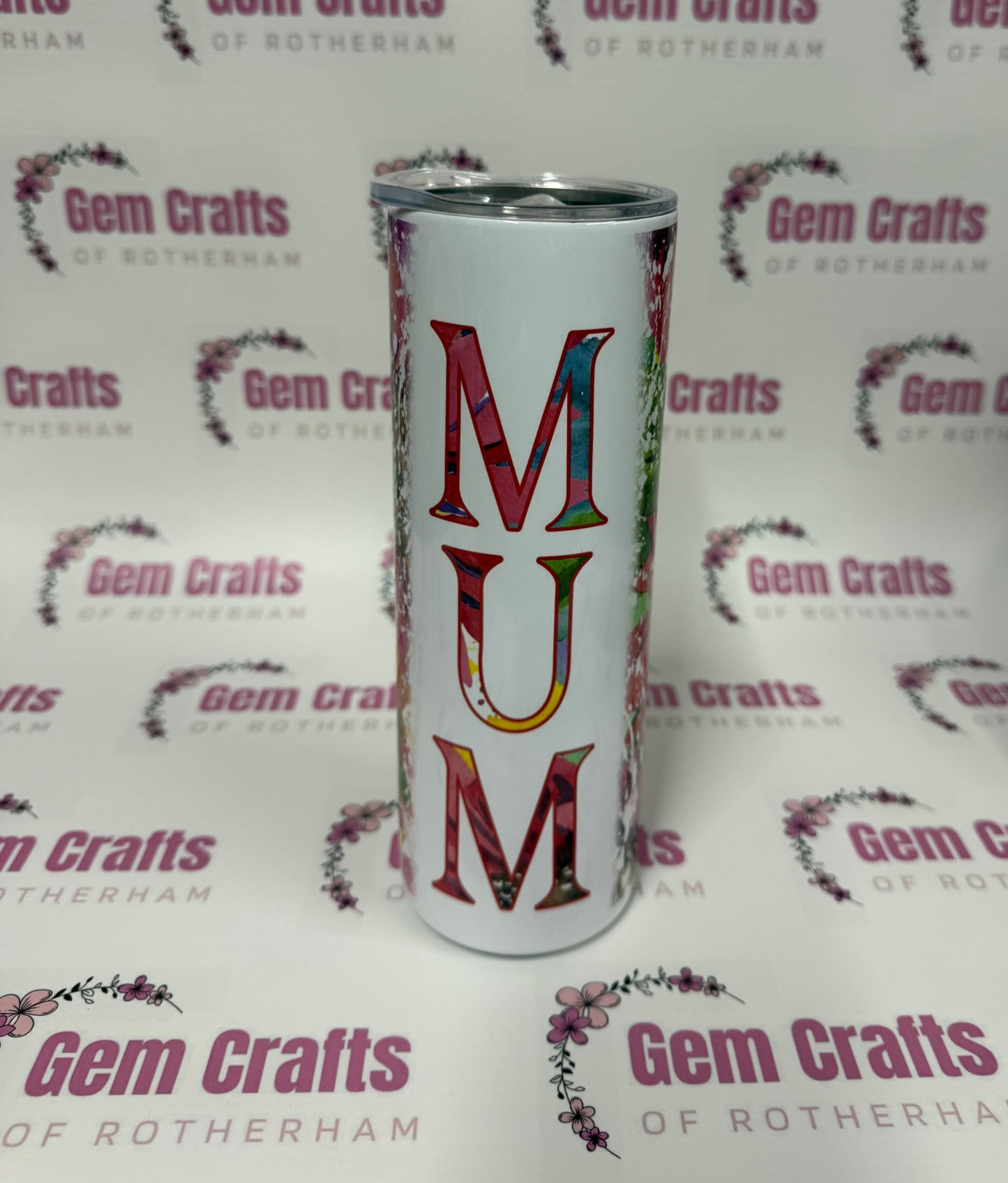 REDUCED Tumbler, Mum, Pink Gerbera, End of Line