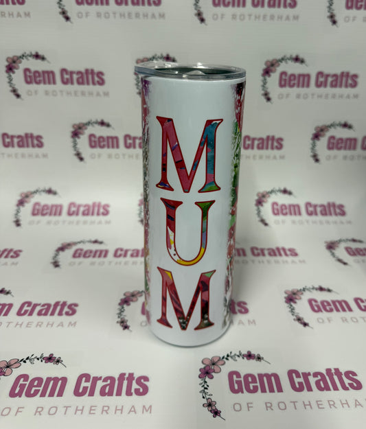 REDUCED Tumbler, Mum, Pink Gerbera, End of Line