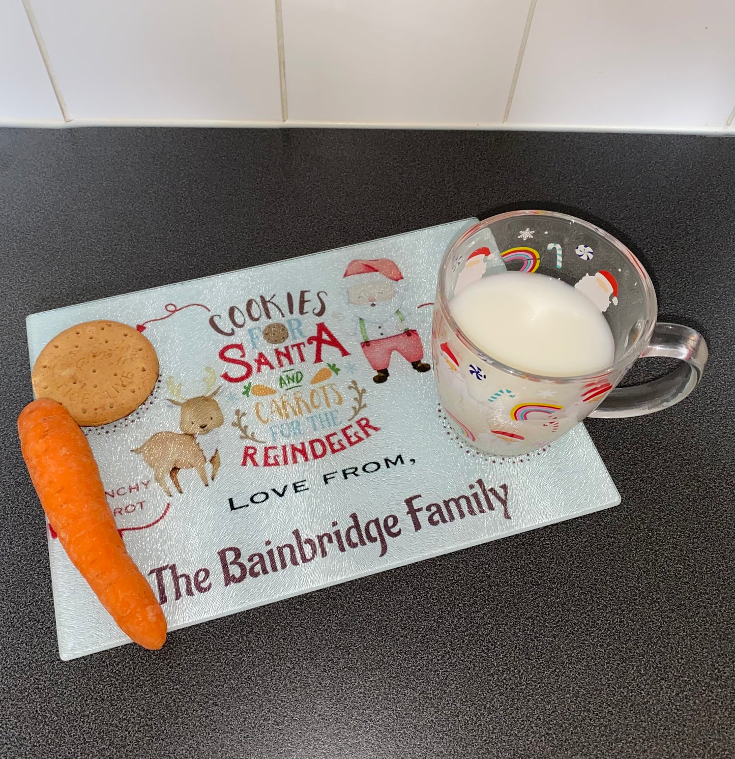 Christmas Eve Board, Cookies for Santa, Carrots for the Reindeer, Christmas Eve Slate, Personalised