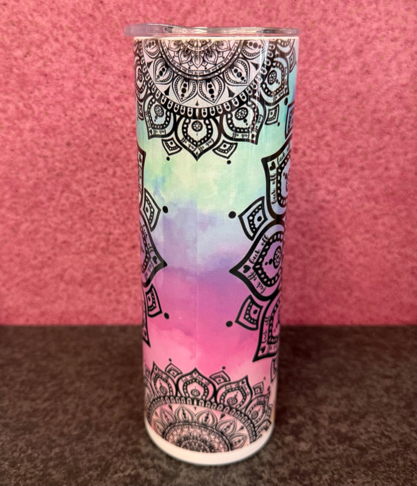 Swearing, Mandala, 20oz Tumbler, Insulated, Stainless Steel, Hot & Cold use, Personalised