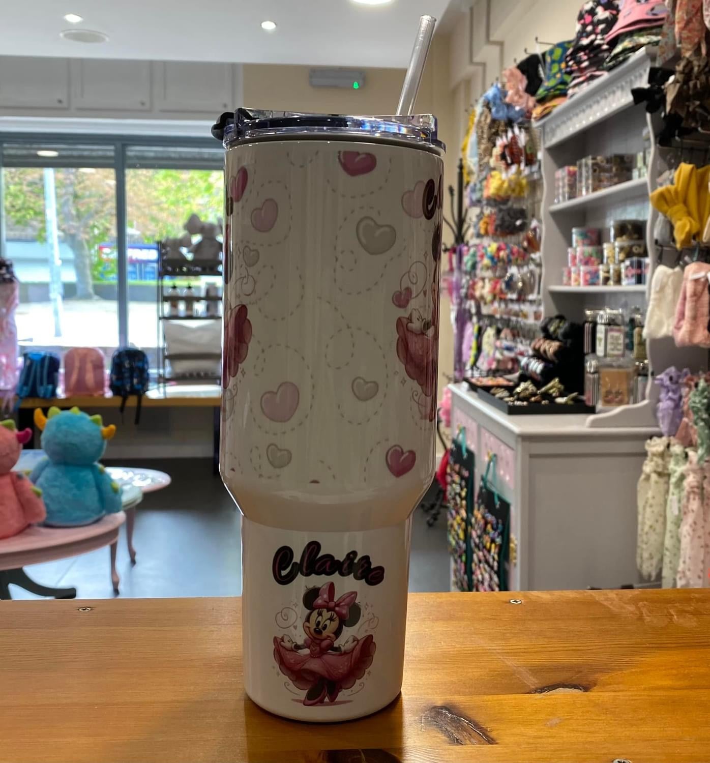 Minnie Mouse, 40oz Tumbler, 1.1 Litre, Insulated, Stainless Steel, Hot & Cold use, Personalised