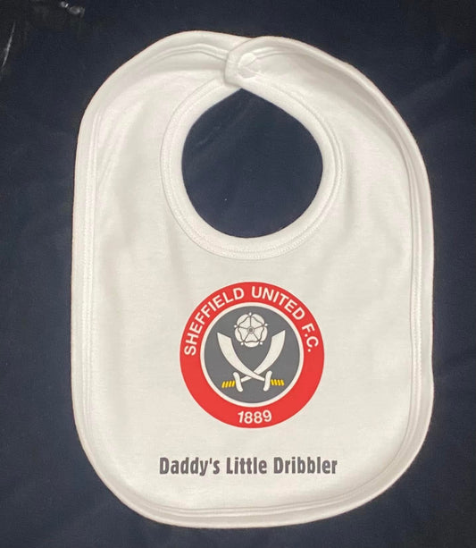 Personalised Baby Bib! Family Name, Babies Name, Football Team