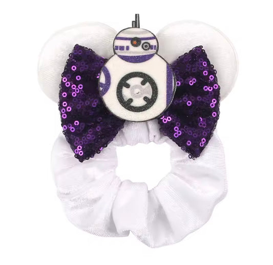Mouse Ear Velvet Scrunchie, BB8, Star Wars, Droid