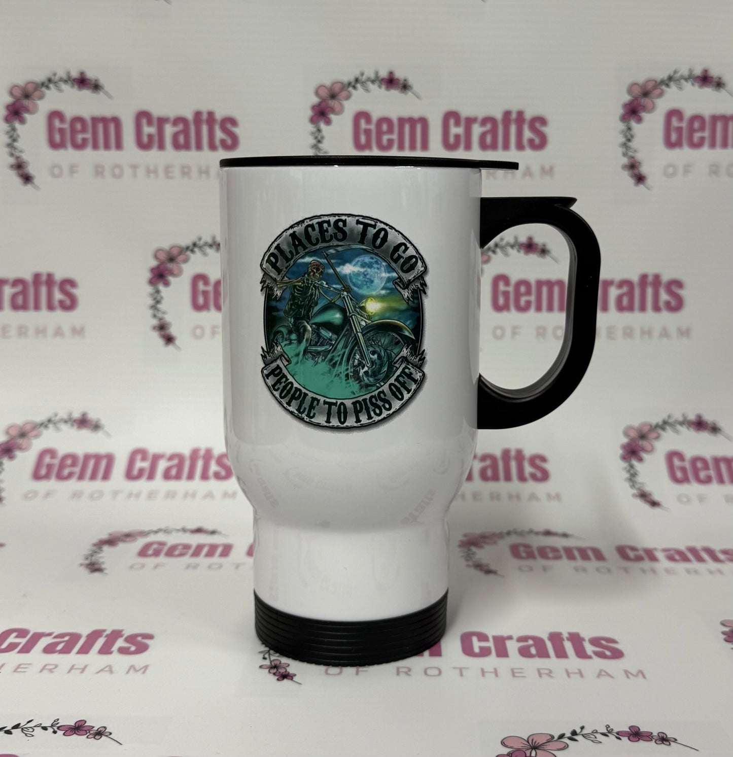 Places to go, people to piss off, Travel Mug, Thermos, Personalised, Hot & Cold