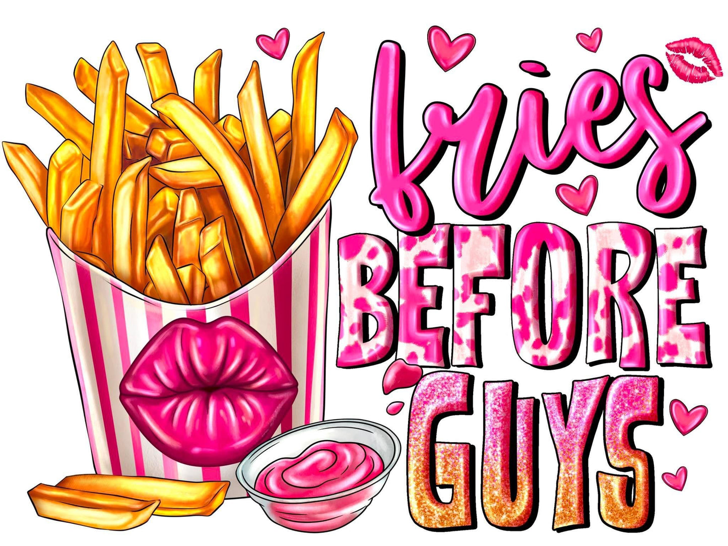 Fries Before Guys, Valentines, Coaster, Cushion, Water Bottle, Keyring, Travel Mug