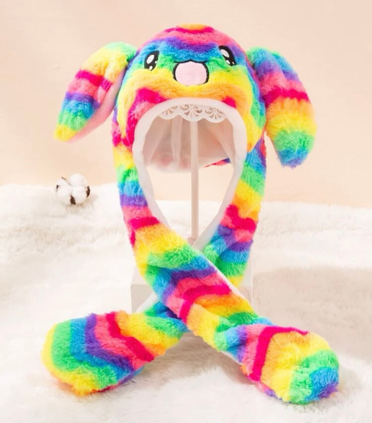 Kids Novelty Hat, Moving Ears, Flapping Ears, Rainbow