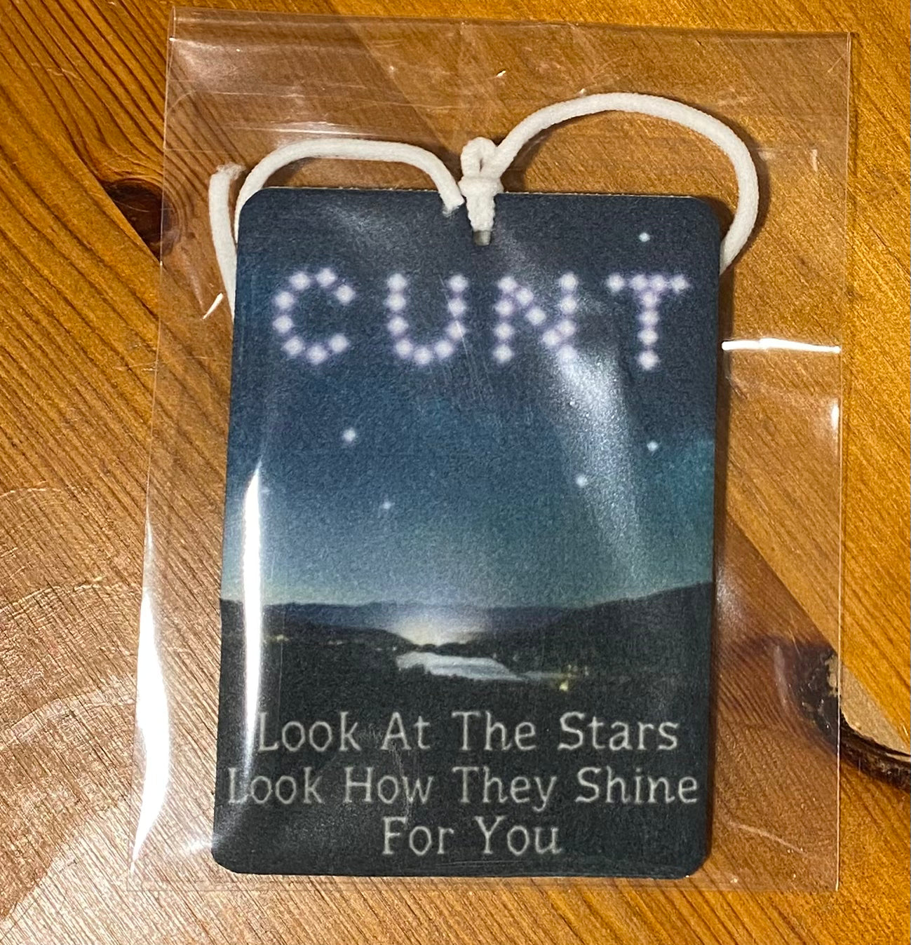 Stars, Swearing C U * T, Hanging Air Freshener, Funny Car Air Freshener