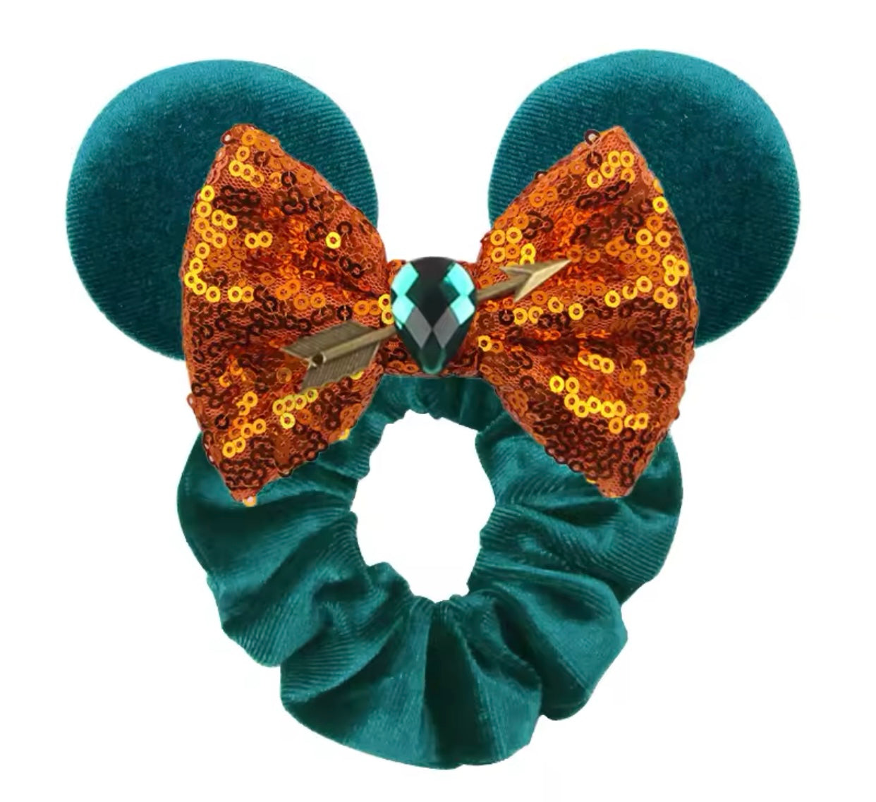 Mouse Ear Velvet Scrunchie, Brave, Merida