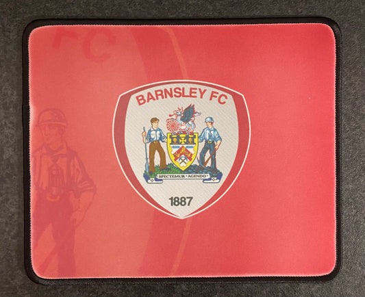 Barnsley Football Design, Fabric Mouse Mat, Desk Saver, Gamer, Work, Computer