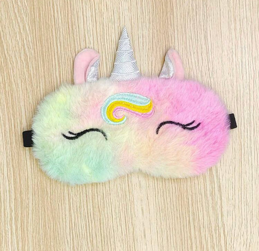 Fluffy Unicorn Eye Mask, Sleep Mask, Blackout, Adult, Teen, Child