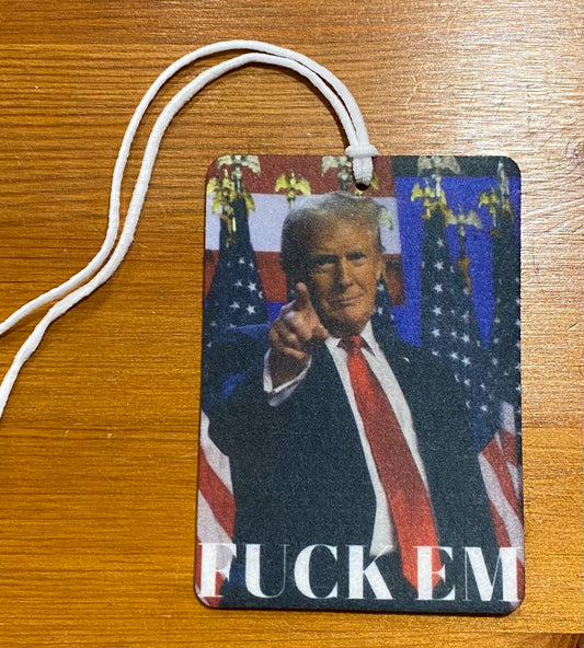 Donald Trump, Hanging Air Freshener, Funny Car Air Freshener, Swearing