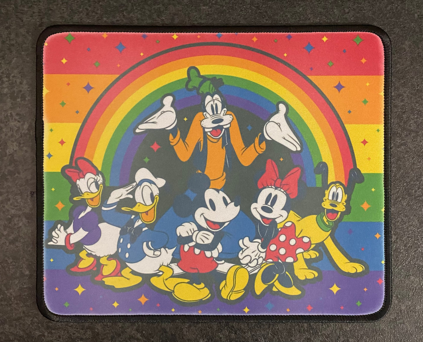 Mickey Mouse and Friends Design, Fabric Mouse Mat, Desk Saver, Gamer, Work, Computer