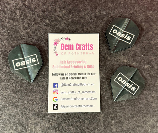 Oasis Dart Flyts, Dart Flights, Set of 3, Black