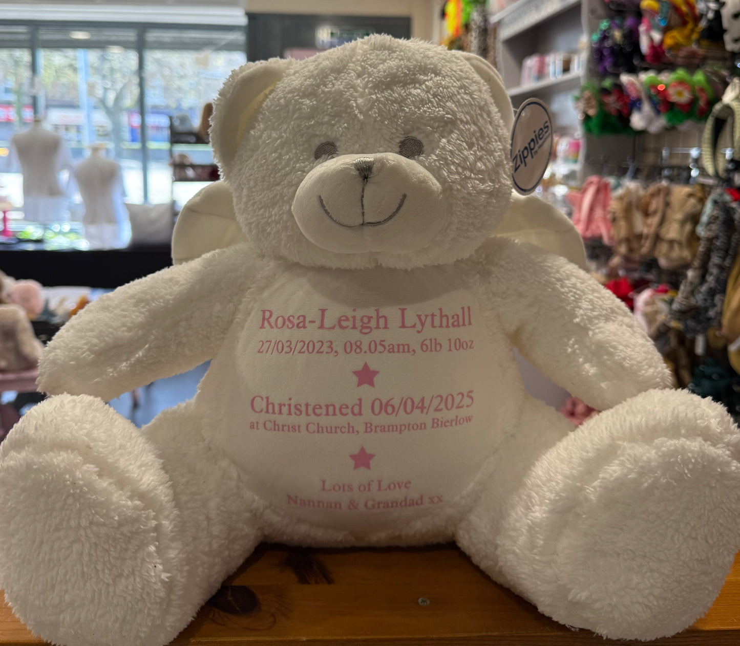 Angel Bear, Mumbles Bear, Personalised Soft Toy
