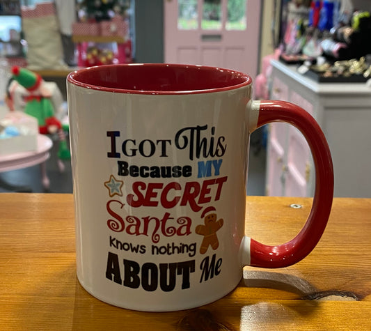 I got this because my secret santa knows nothing about me, Ceramic Mug & Coaster, Christmas
