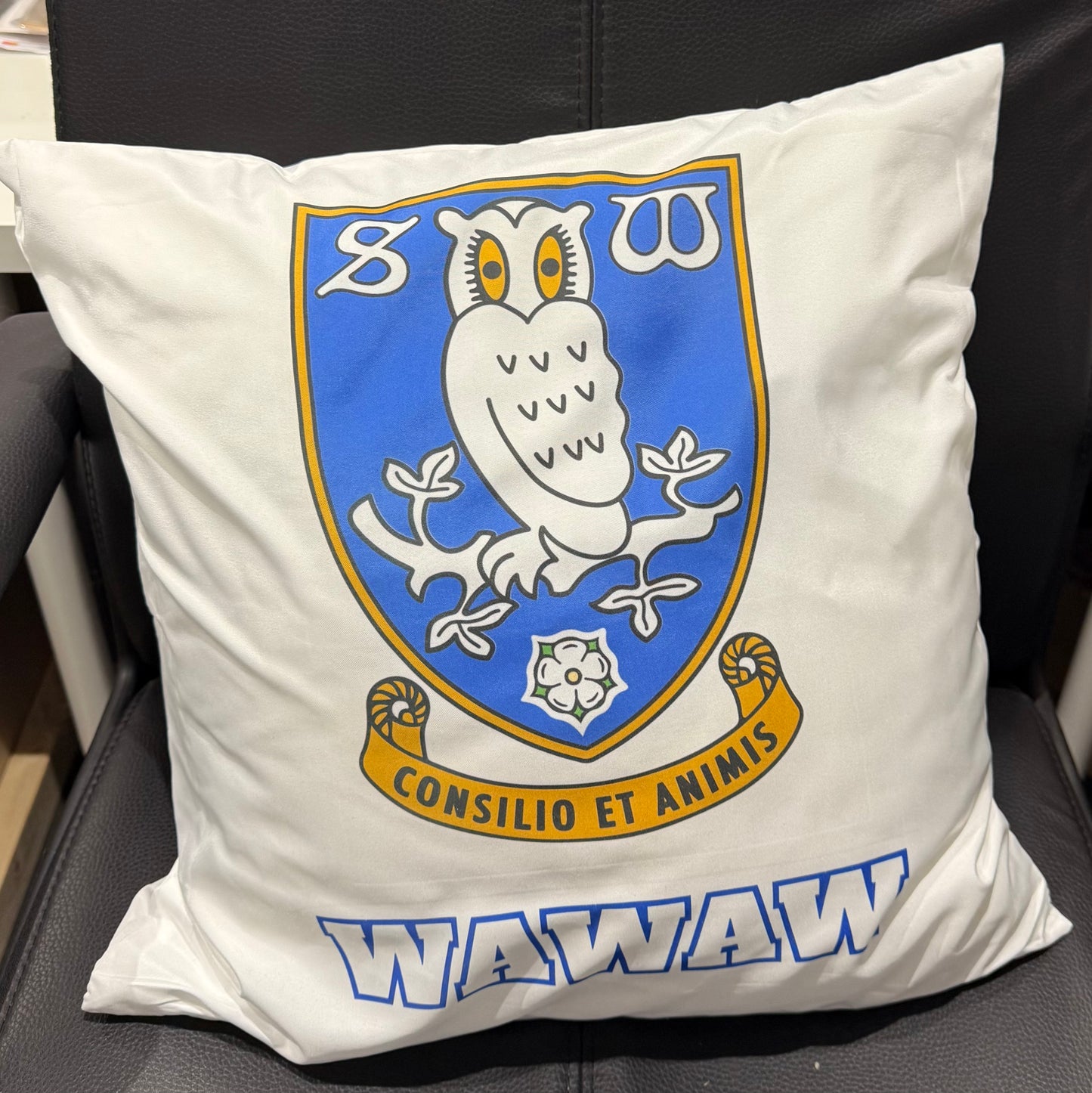 Personalised Message Cushion, Football, Sheffield Wednesday, Birthday, Gift