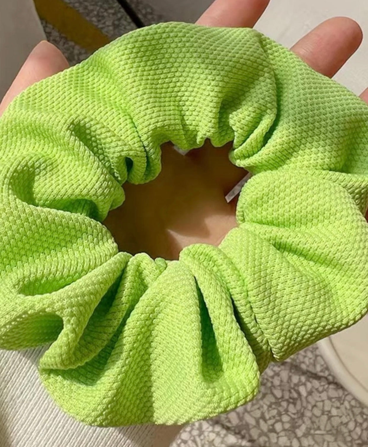 Coloured Waffle Scrunchies - Choice of 5 Colours