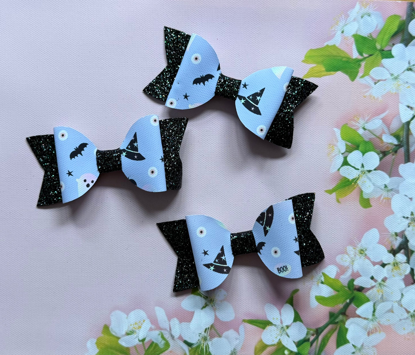 Handmade Halloween Hairbow, Witches Hat, Hair, Bow, Clip