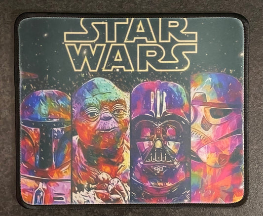 Star Wars Design, Fabric Mouse Mat, Desk Saver, Gamer, Work, Computer