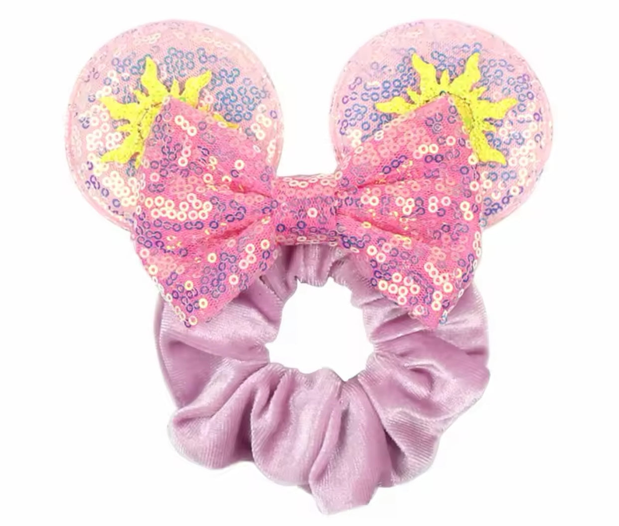 Mouse Ear Velvet Scrunchies, Tangled, Rapunzel, Sun