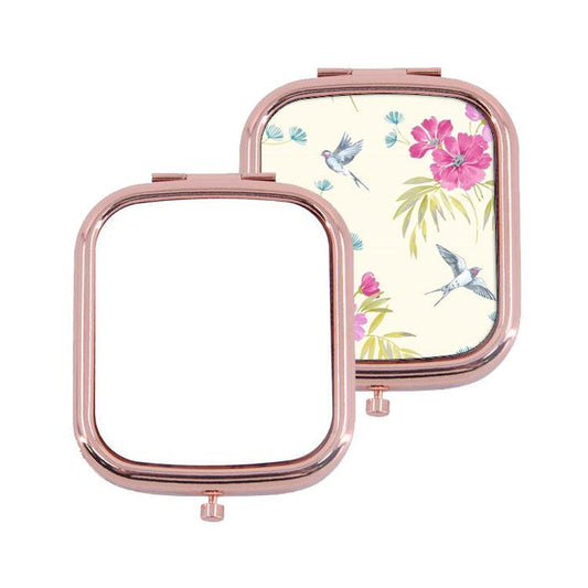 Mirrored Compact, Bridesmaid, Mother of the Bride, Birthday, Mirror, Personalised, Rose Gold, Square