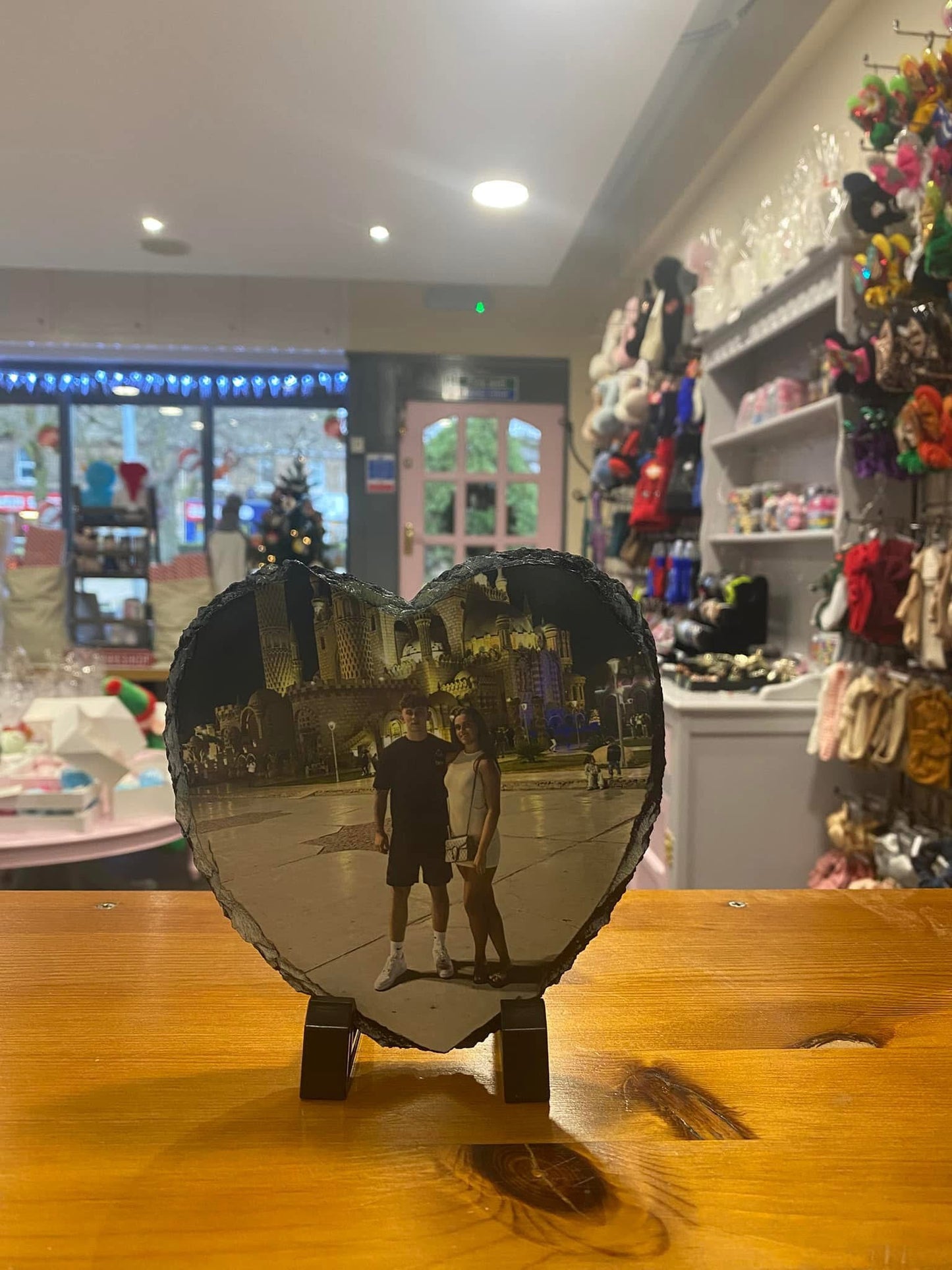 Heart Shaped, Personalised Photo Slate, Memorial, Mum, add your photo