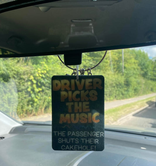 Driver Picks the Music, Hanging Air Freshener, Funny Car Air Freshener
