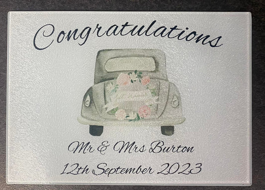 Glass Chopping Board, Wedding Gift, Worktop Saver