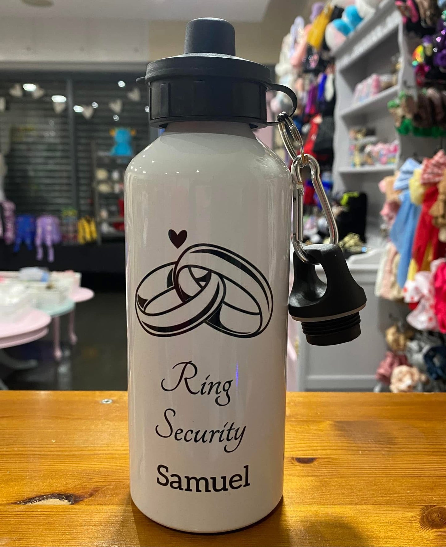 Ring Bearer, Security, Water Bottle, 600ml, Cold, Drinks, Wedding, Personalised