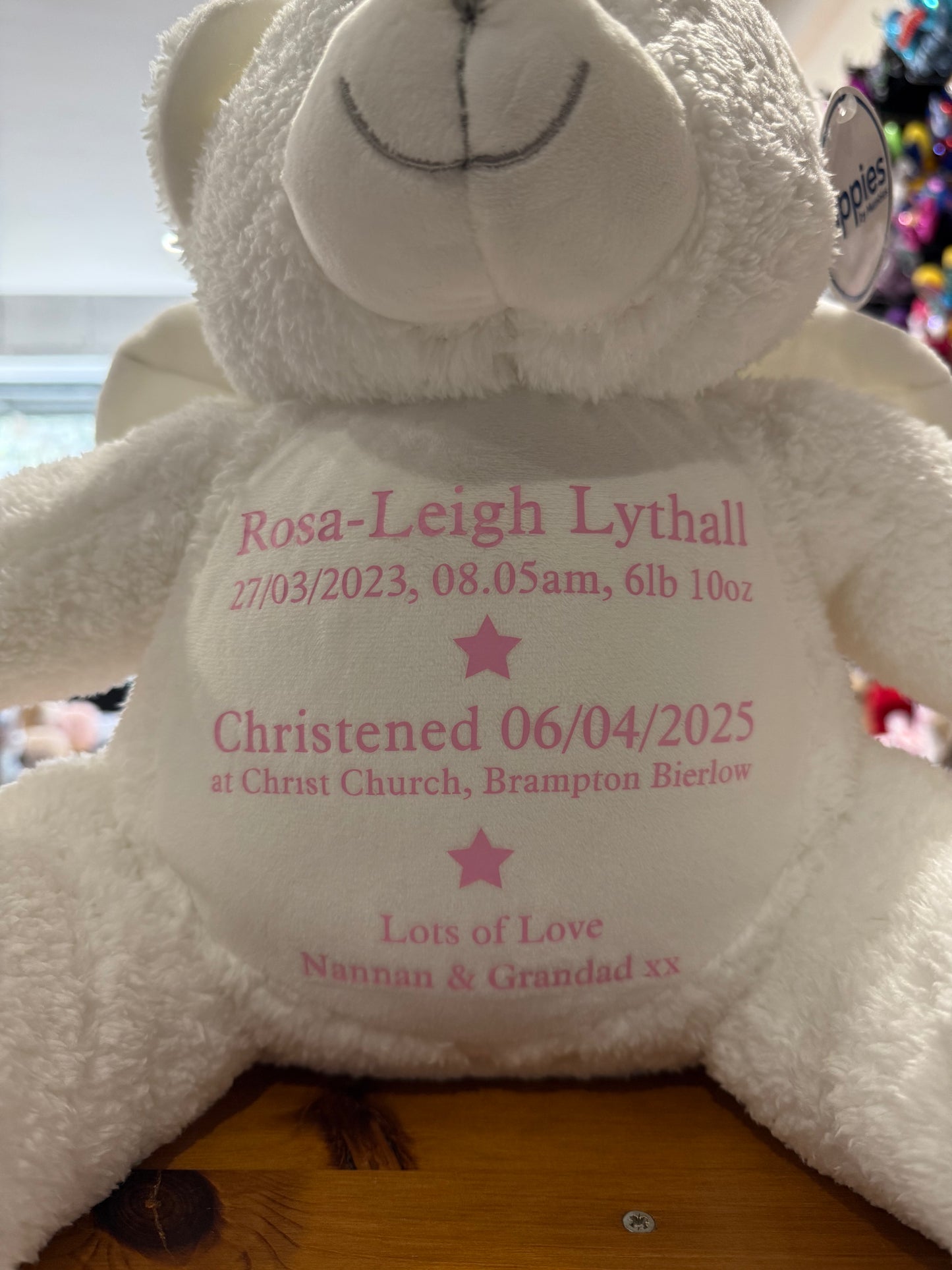 Angel Bear, Mumbles Bear, Personalised Soft Toy