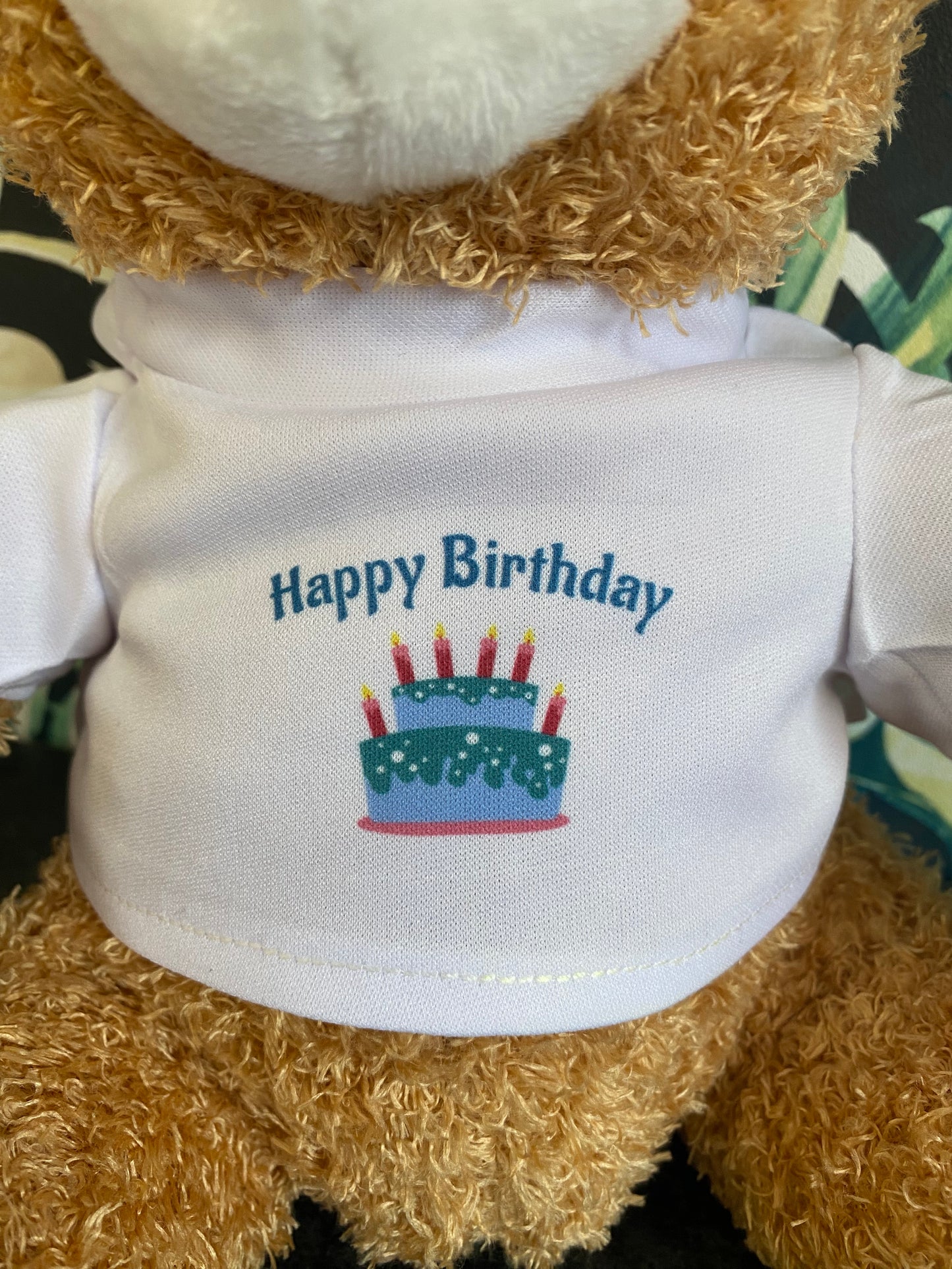 Teddy Bear, T-Shirt Bear, Personalised Soft Toy, Birthday, Anniversary, Announcement