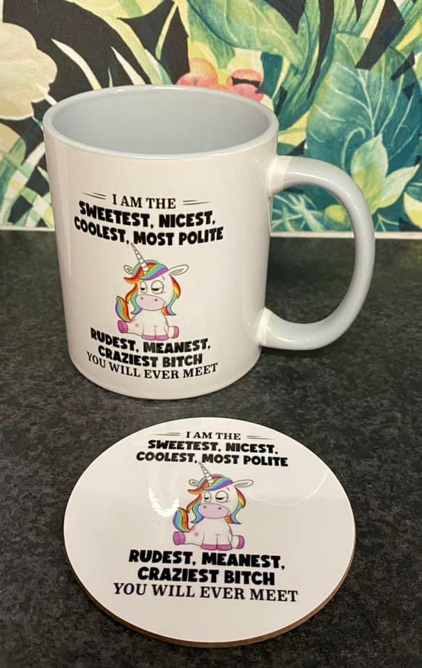 I Am The Unicorn, Ceramic Mug & Coaster